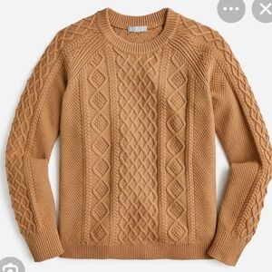 J.Crew Cable-Knit Cotton Crewneck Sweater